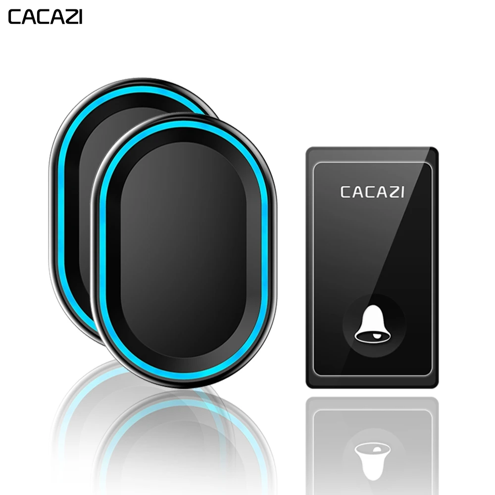 Автономный беспроводной дверной звонок CACAZI 58 музыкальных звонков вилка