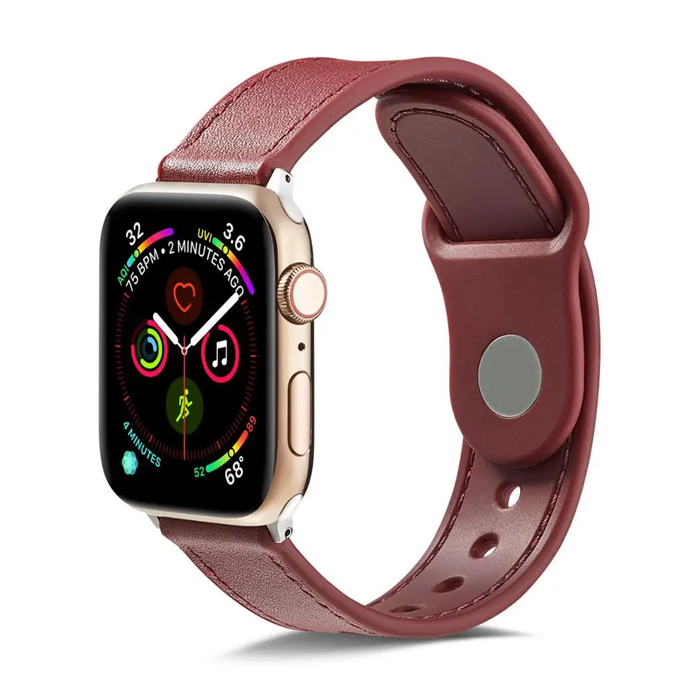 Ремешок для часов Apple Watch 4 3 2 1 ремешок 42 мм 40 44 38 ручной работы из натуральной кожи