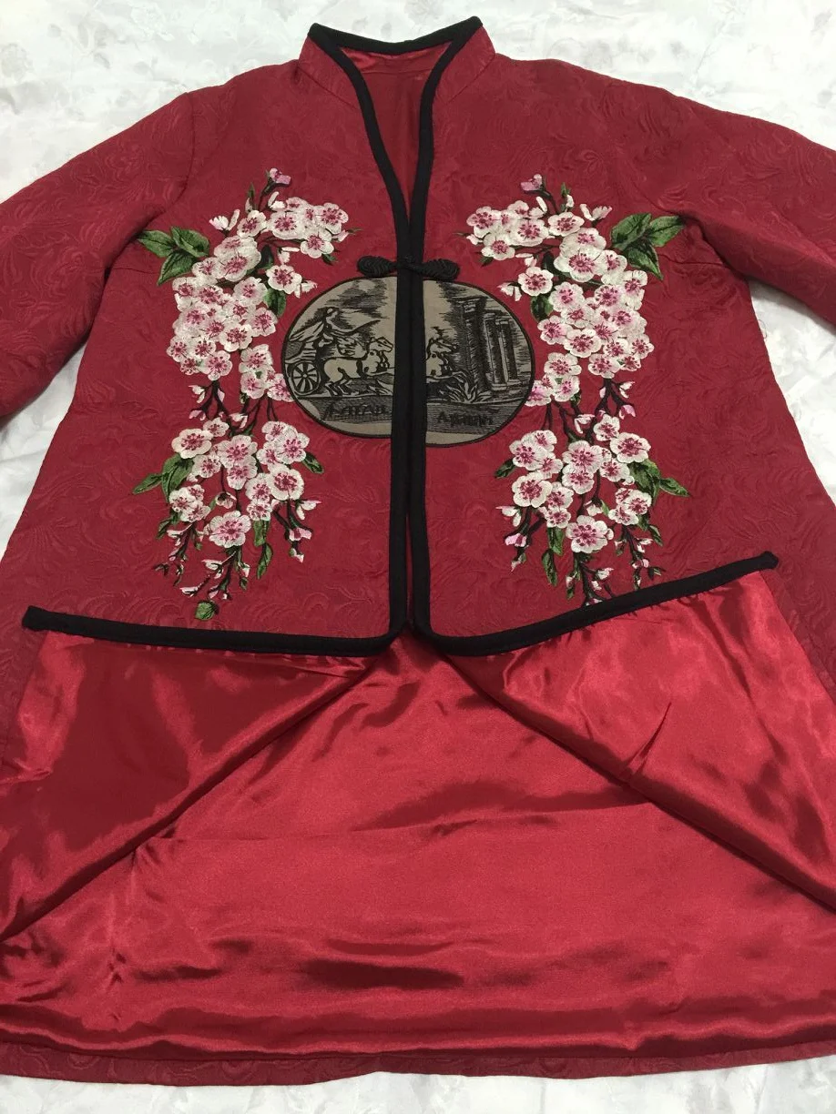 Embroidery Kimono Jacket Women Spring Embroidered Coat Chinese Tang Jackets Plus Size Middle Age Clothing Style Tops | Женская одежда