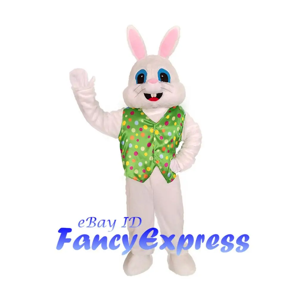 Easter Bunny Mascot Costume Rabbit Birthday Party Character Fancy Dress Adult Size Outfit |