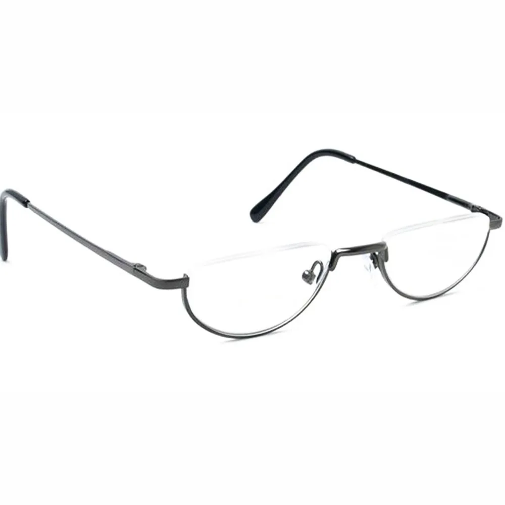 

Agstum Half Moon Vintage Spring Hinge Eyeglass Frames Reading Glasses +1 +1.75 +2 +3 +4