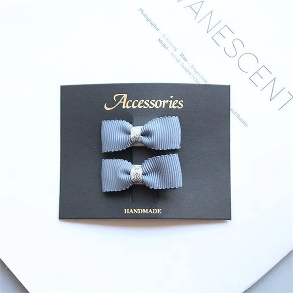 hair clip set 10 10 компл./лот Модный милый детский зажим для волос в мелкую клетку с бантом Классическая блестящая однотонная резинка для волос с бантом Шпилька для девочек аксессуары для волос - Цвет: hair clip set 10