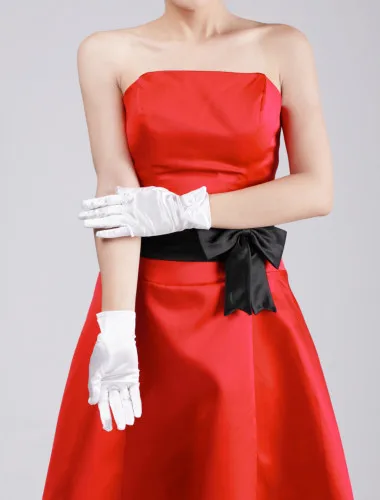 Free shipping bridal gloves red wedding short | Свадьбы и торжества