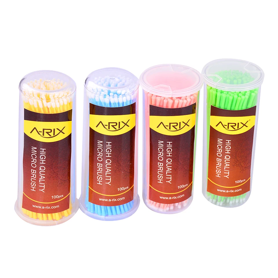Freeshipping 100PCS/tune профессиональные красочные микро Кисти аппликаторы для