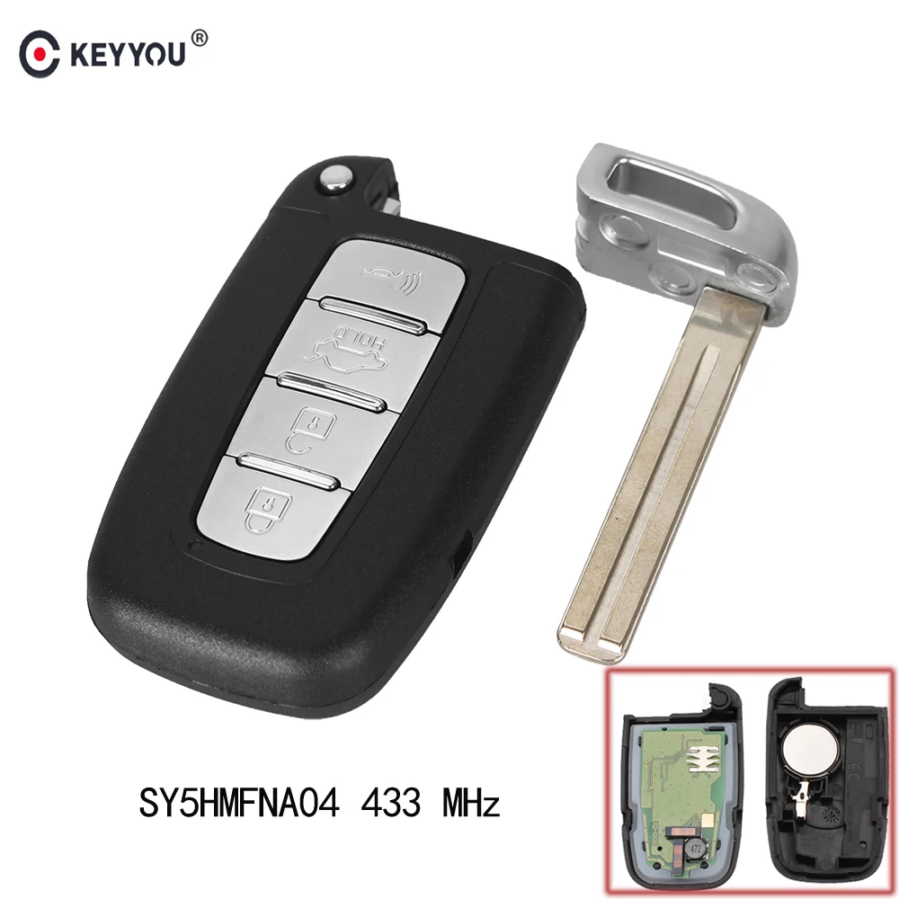 KEYYOU 4 кнопки дистанционный смарт-ключ 433 МГц для HYUNDAI SONATA GENESIS EQUUS VELOSTER 2009 2010 2011 2012 2013