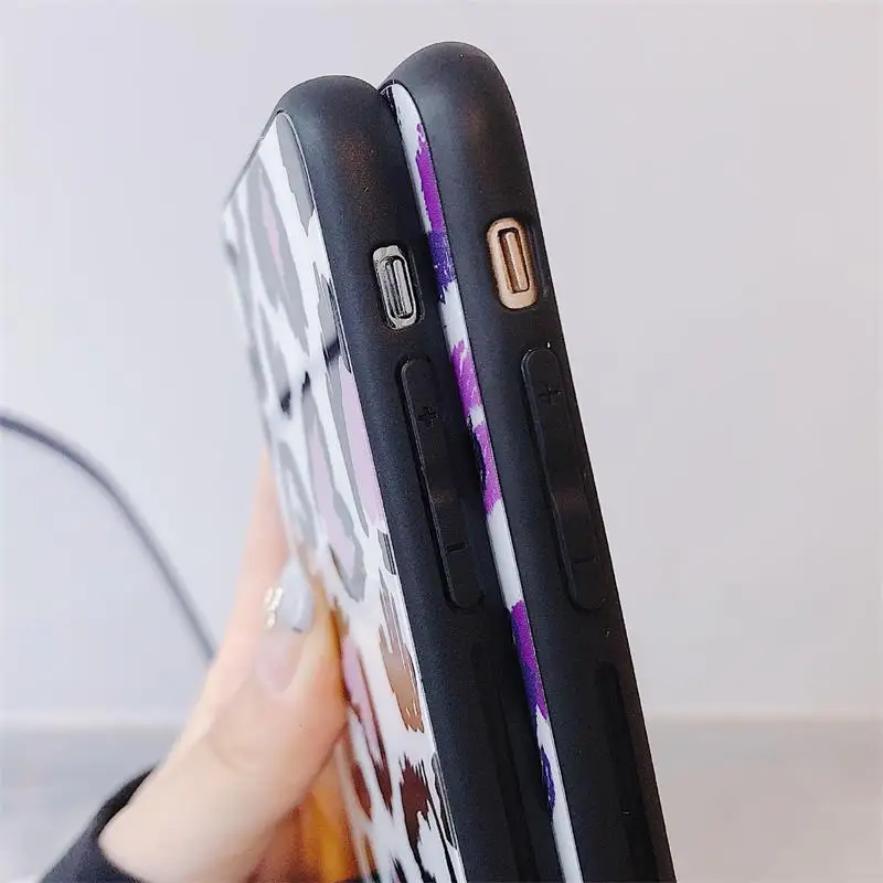 Роскошные стеклянные Чехлы JAMULAR с леопардовым принтом для телефонов iPhone XS MAX XR X 7 8