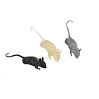12Pcsset Black White Mouse Toy Mice Rubber Mouse Rats Figurines Realistic Toy Scary Joke Plastic Craft Funny Gifts for Friends