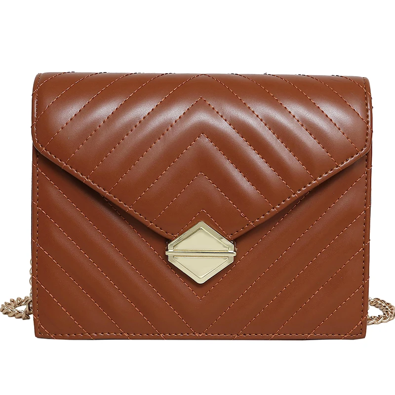 Сумка женская с цепочкой и замком модная большая сумочка в стиле ретро роскошный