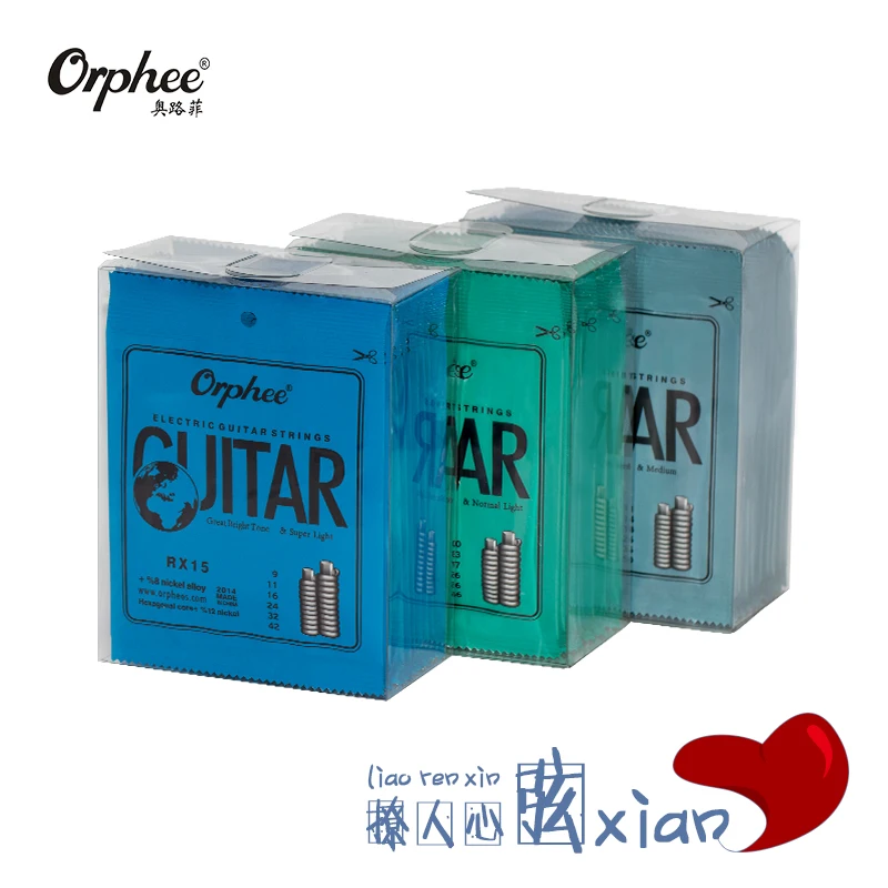 3 набора струн для электрогитары Orphee RX15/17/19 шестигранная углеродистая сталь 10