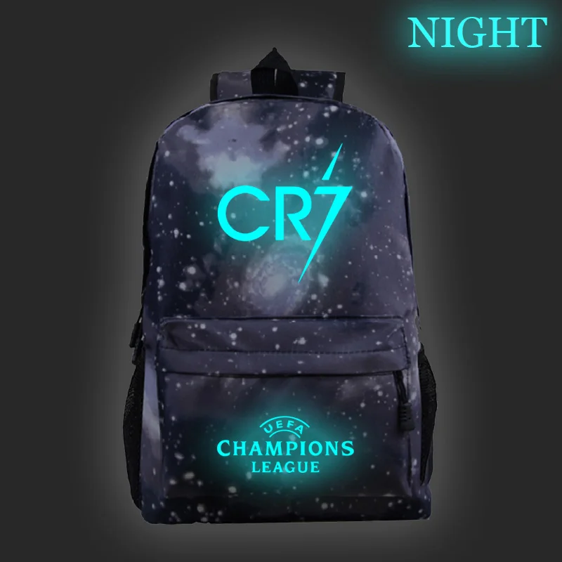 Мужской и женский модный рюкзак CP7 Ronaldo, парусиновая сумка, молодежная светящаяся школьная сумка, Наплечная Сумка для подростков, мальчиков и девочек - Цвет: 02