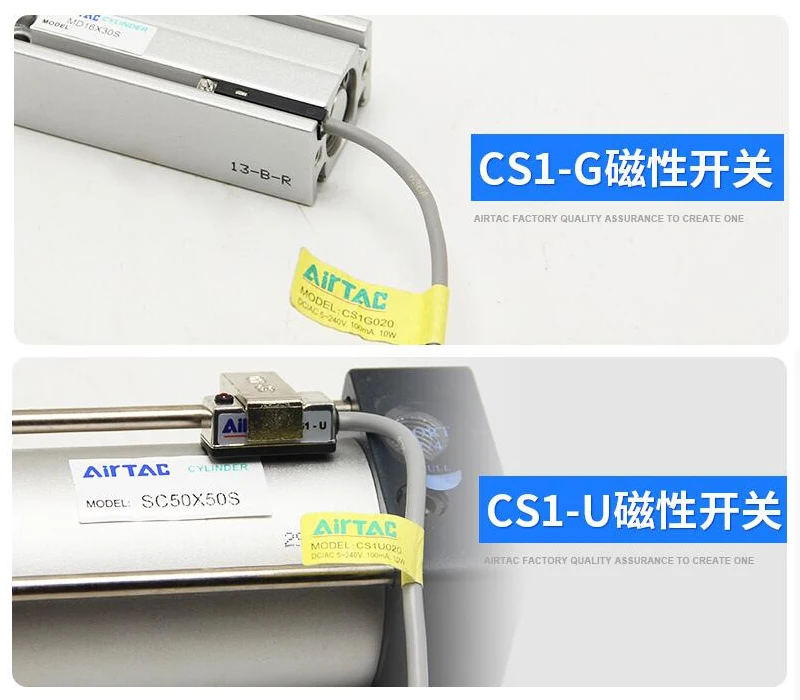 DC/AC для воздушных цилиндров SC SU SDA TN CXS MA MAL Led язычковый переключатель 2 м CS1 E/J/F/A/m/G/U