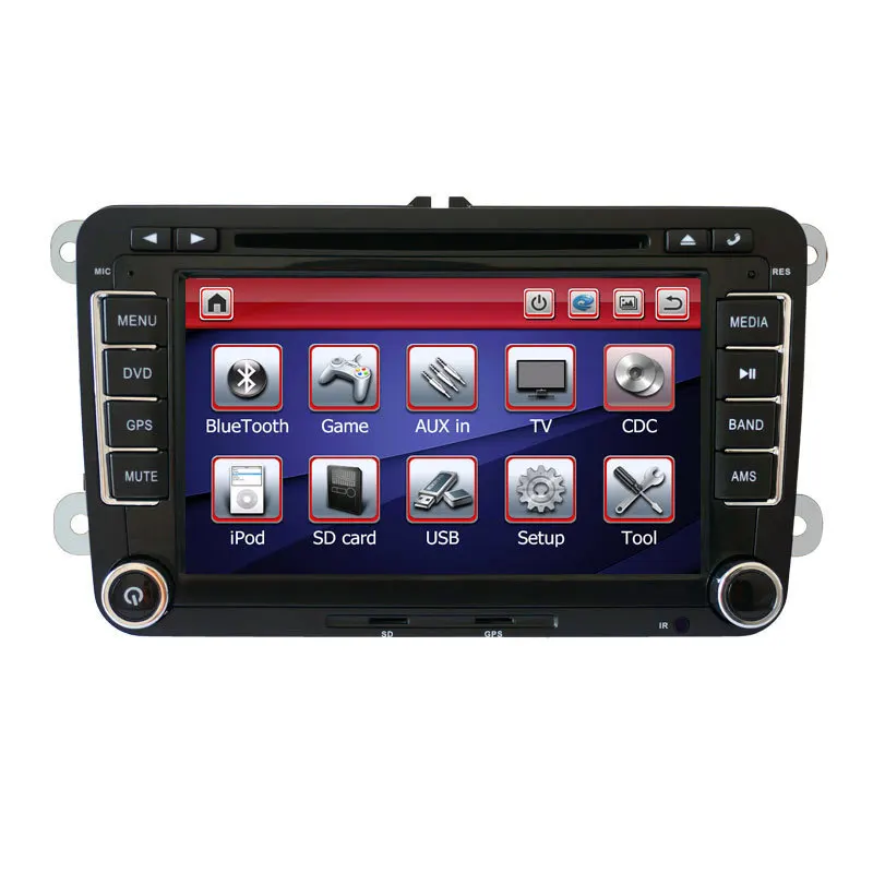 Новый 7 дюймовый 2din автомобильный DVD плеер для VW GOLF 4 5 6 POLO PASSATCC JETTA TIGUAN TOURAN EOS SHARAN