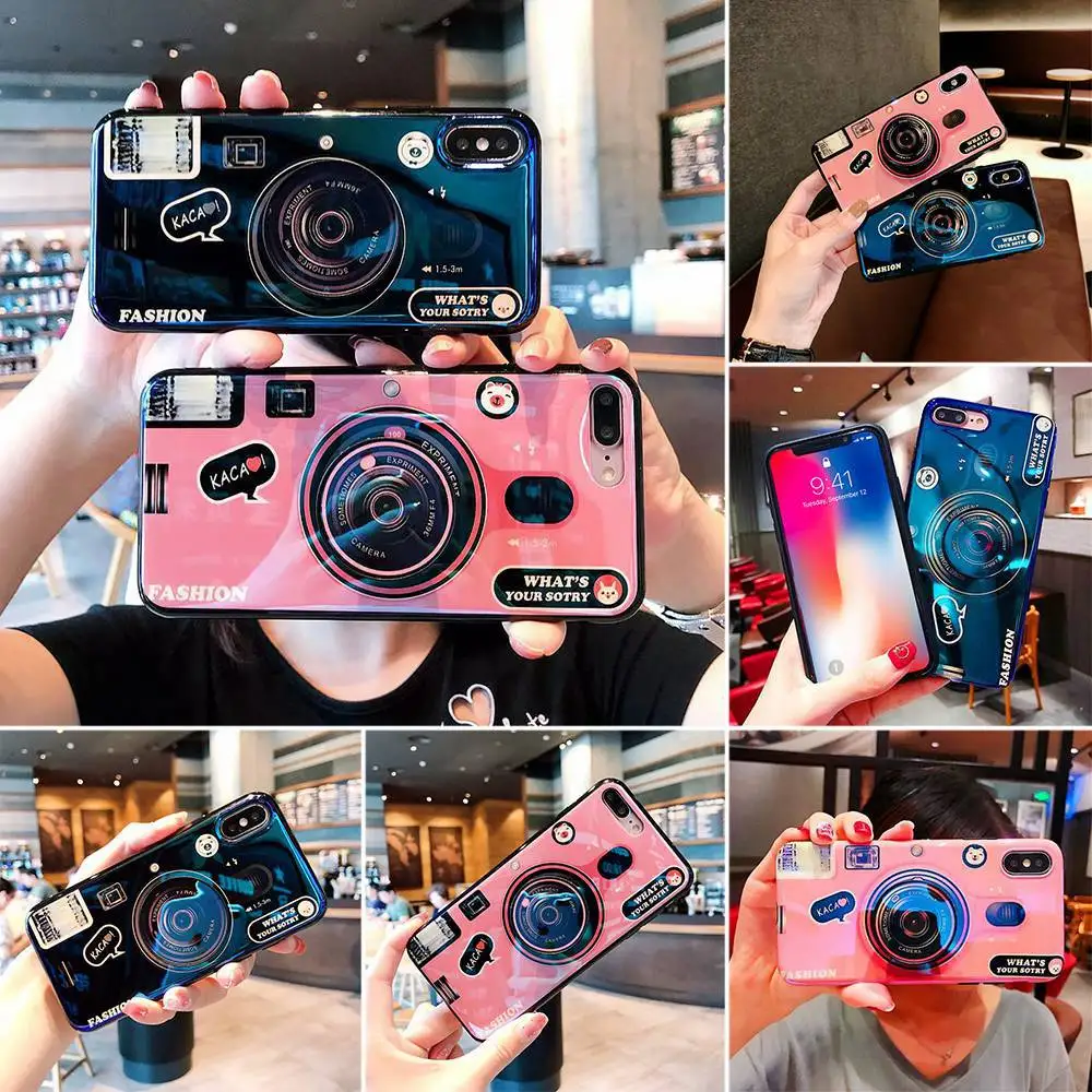 3D стандарт Blu-Ray Камера мягкий роскошный из ТПУ чехол для iPhone 7 8 X XS XR печатных IMD MAX