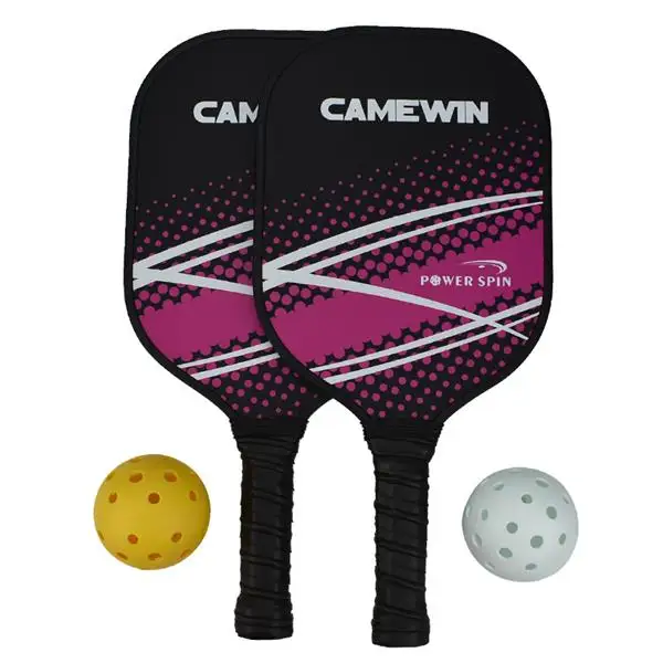 Цвет: желтый Набор ракеток Pickleball, углеродное волокно, состав PE, соты, ядро 2, ракетка 2, весло Pickleball - Цвет: Цвет: желтый