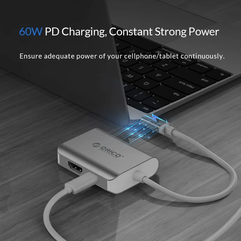 Док станция ORICO Type C на * 1 / HDMI VGA Зарядные порты для Samsung Galaxy S9 Note 8 Huawei P20 MacBook