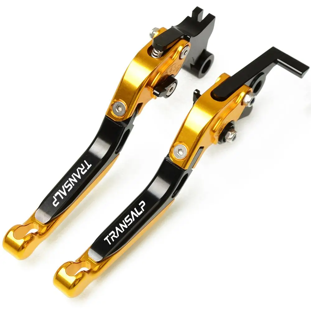 Gold Black Для HONDA TRANSALP 600 TRANSALP600 VT/VV/VW/VX VH/VJ VK/VL VP/VR/VS Мотоцикл с ЧПУ Складные Регулируемые тормозные рычаги сцепления - Цвет: Gold Black