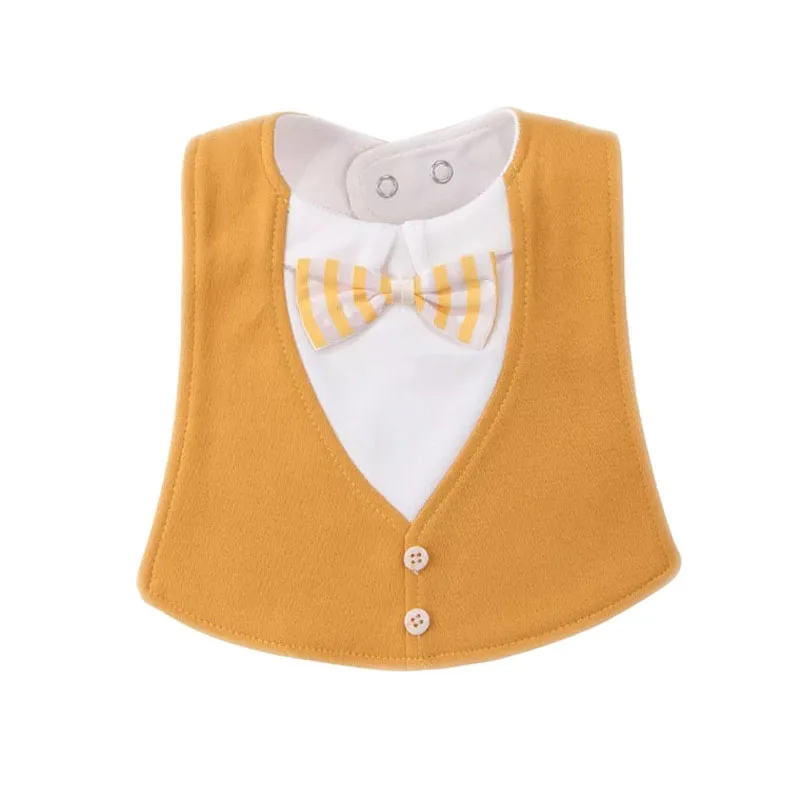 Baby bibs burp Cute Gentleman Infant Waterproof bib Saliva Towel Cotton Fit 0-3 Years Old Bebe Feeding Babies Cloths | Детская одежда и