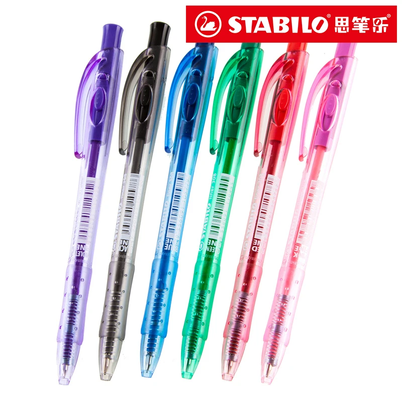 Набор шариковых ручек STABILO 0 38 мм черная синяя красная Черная|color ballpoint pen|ballpoint pen