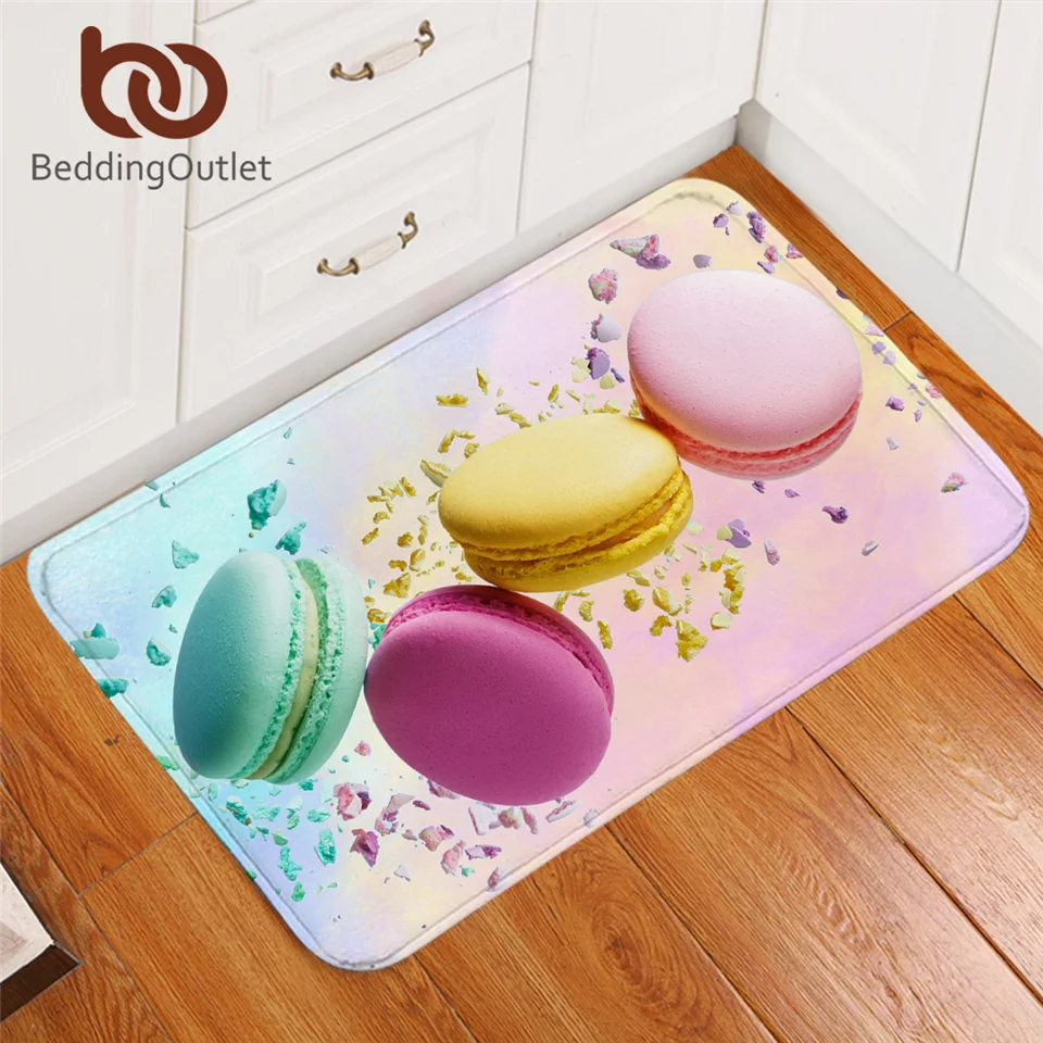 Коврик BeddingOutlet для макарон 3D печать шоколадный напольный коврик цветной