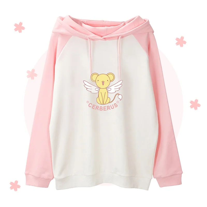 Японский аниме карточка Captor KINOMOTO SAKURA CERBERUS косплей костюм весна и осень толстовка