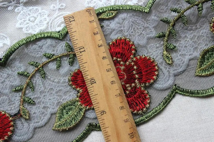 3Yards Mesh flower embroidery Lace Ribbon For Dress Decoration Fabric Applique Trim Sewing Supplies Accessories | Дом и сад