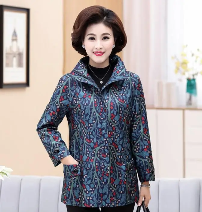 Women's spring and autumn print jacket thin windbreaker | Женская одежда