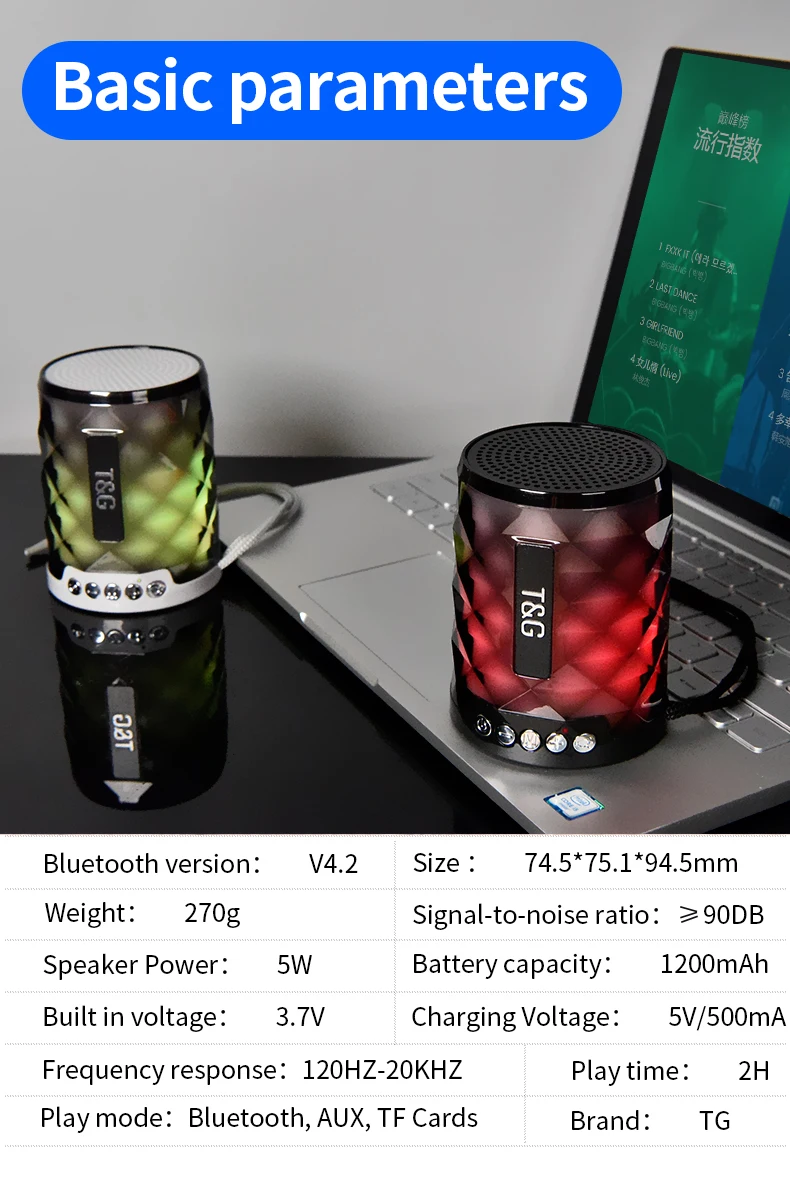 HANXI Портативный беспроводной Bluetooth динамик, Bluetooth мини динамик, сабвуфер, для улицы, музыка, бас, громкий динамик, поддержка TF карты, FM