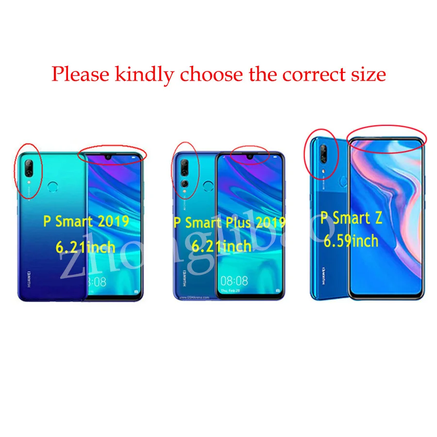 Роскошный кожаный флип-чехол для Huawei P Smart 2019 чехол-кошелек с отделением карт