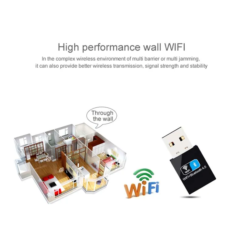 ZAPO 5 шт. Bluetooth 4 0 USB адаптер Добавить 2 4G WIFI 150 Мбит/с беспроводной 802.11n приемник