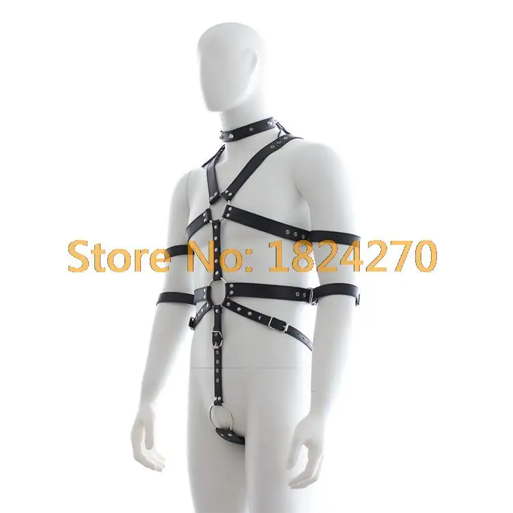 Мужское Сексуальное белье из ПВХ фетиш бондаж удерживающая искусственная кожа