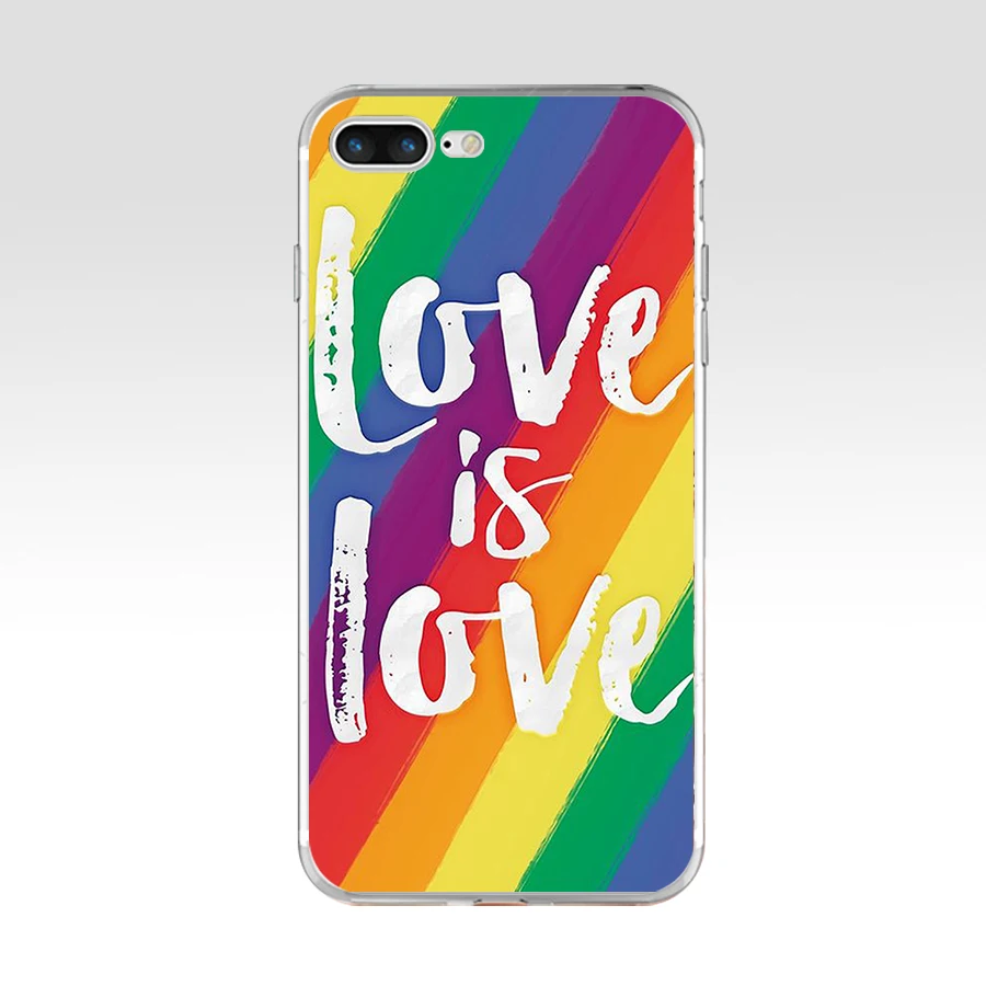 Мягкий силиконовый чехол из ТПУ 142AQ ЛГБТ Love Wins для Apple iPhone 6 6s 7 8 plus|Бамперы| |