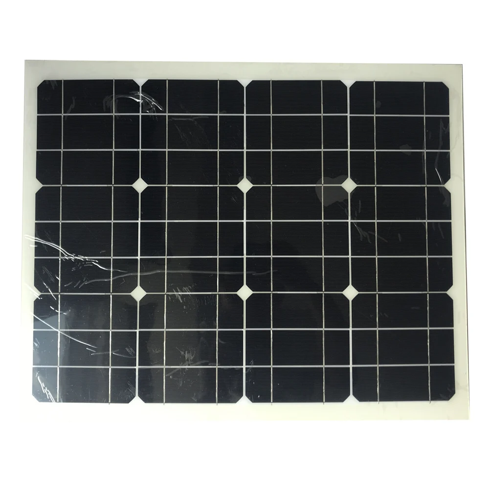 18V 20 W/40 W Гибкая моно солнечная панель для 12V батареи RV лодки дома кемпинга с USB