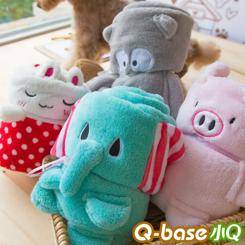 Мультяшное одеяло для милой собаки слон кролик сова свинка мягкое теплое