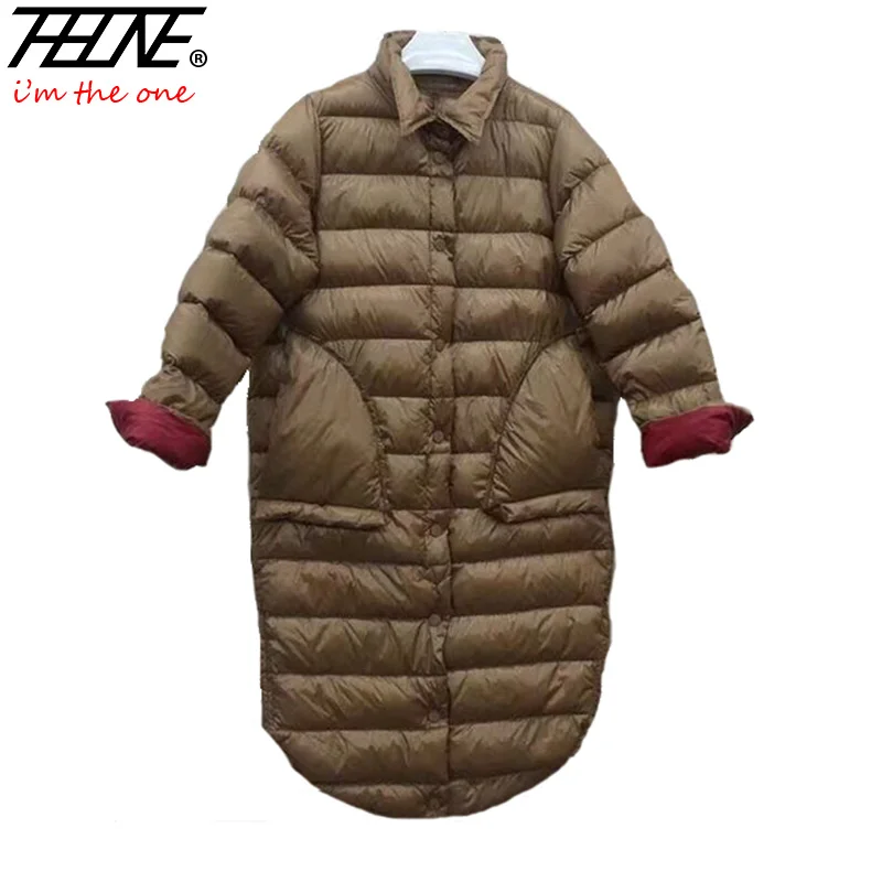 

Ultra Light Down Jacket Women Winter Coats Black Overcoat Warm 90% Duck Down Padded Long Winter Jackets Female Down Parka