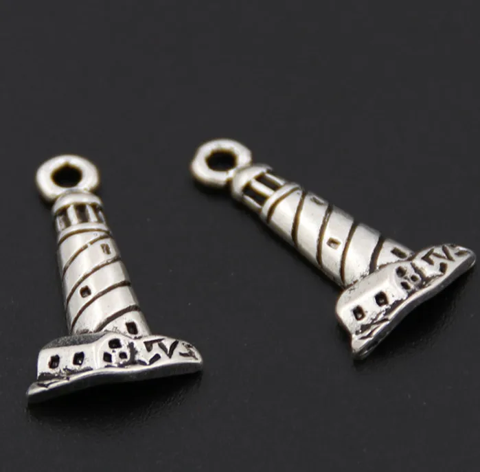20 штук серебристого цвета Подвески в виде башни воды для изготовления ювелирных