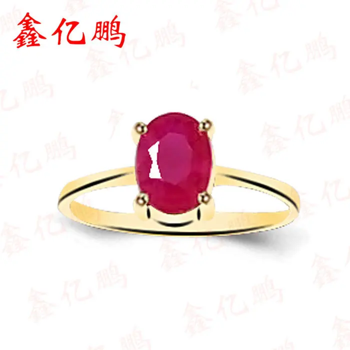 

Кольцо из 18-каратного золота с инкрустацией натуральным Рубином для женщин