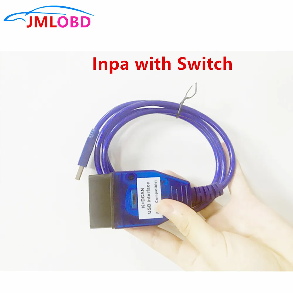 Белый/синий для INPA K + CAN с чипом FT232RL переключателем DCAN USB интерфейсный кабель KCAN