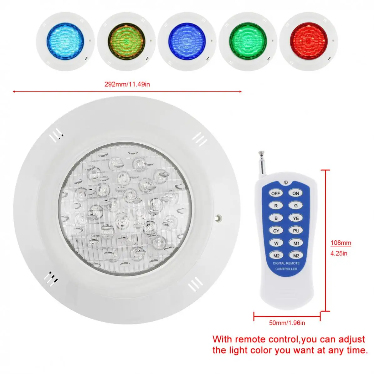 9 светодиодный 12V 9W RGB 3000K дистанционного Управление настенный Водонепроницаемый