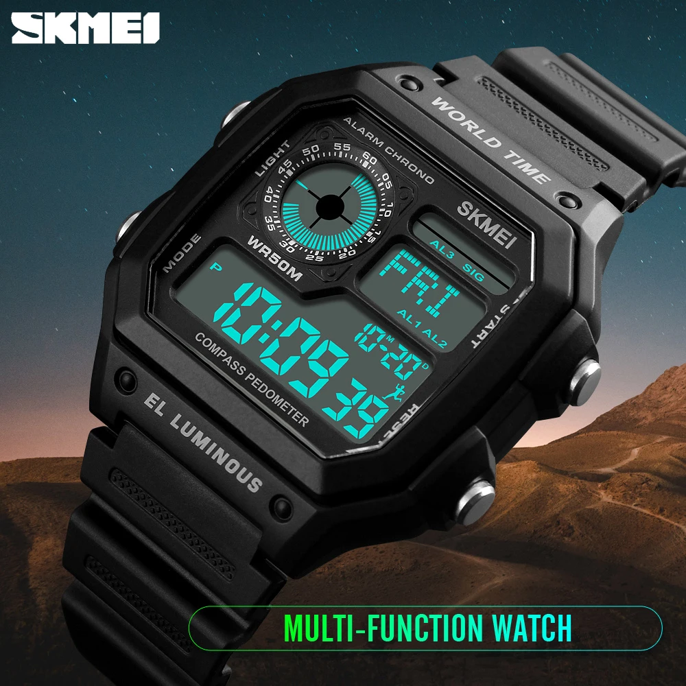 SKMEI Роскошные спортивные часы для мужчин на открытом воздухе шагомер калории