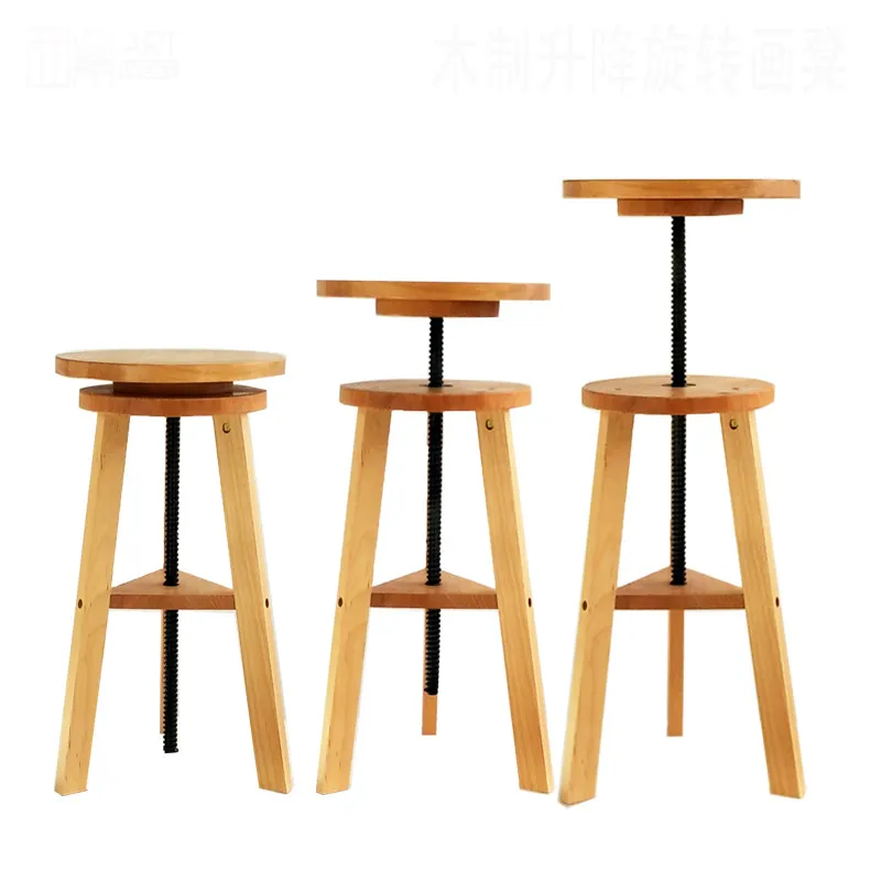 

Multifunctional wooden rotating up and down art painting stool wooden outdoor sketch oil painting sketch stool