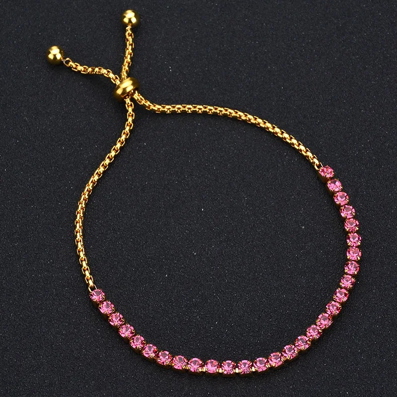 Роскошные Для женщин ювелирные изделия регулируется Радуга браслет золото-Цвет