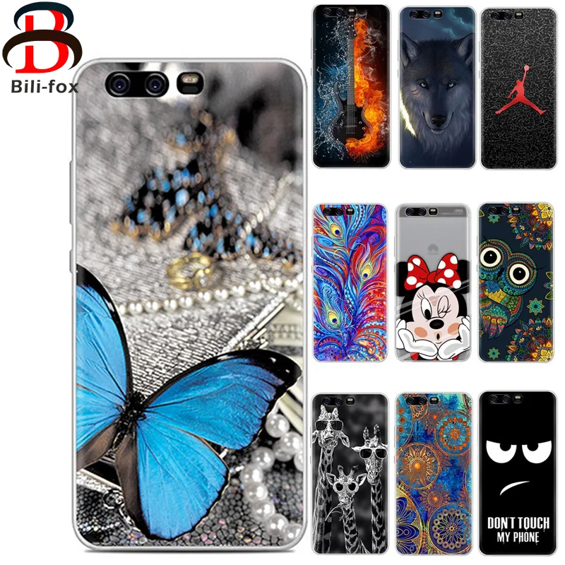 Bili-fox Мягкий ТПУ чехол для Huawei P10 Красочный мультфильм живопись задняя крышка