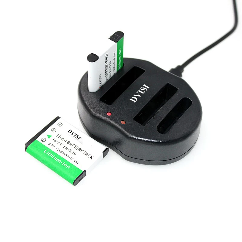 4 шт. 1.2Ah EN EL19 ENEL19 аккумуляторная батарея с USB зарядным устройством для Nikon Coolpix S3100