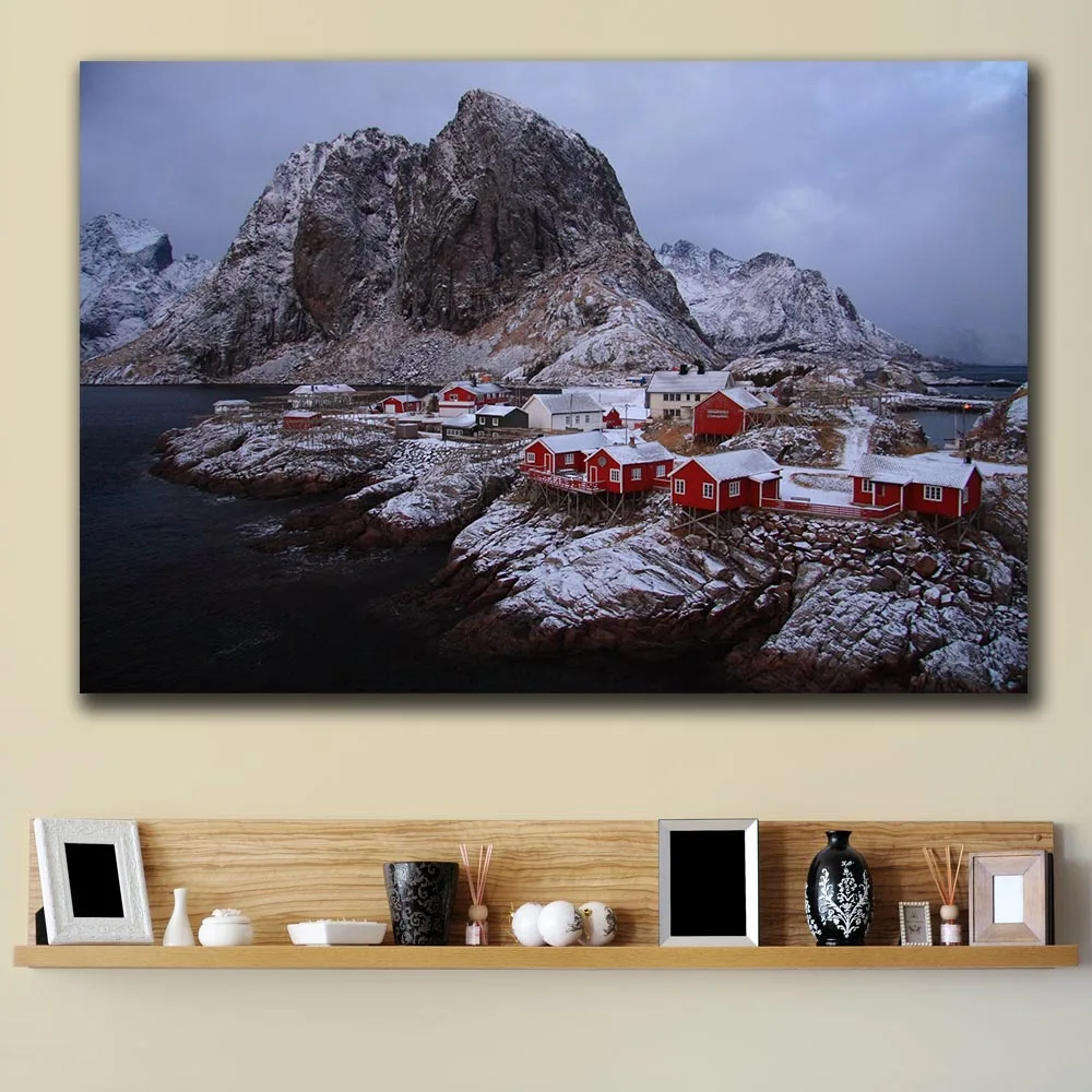 Wxkoil Wall Art лофотенские Норвегия фотографического искусства для Гостиная картина