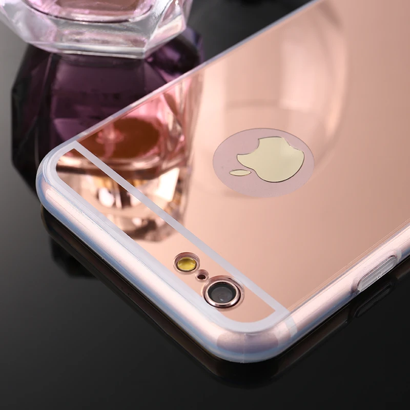 Hot Mirror Electroplating Soft Clear TPU Case For iphone 6 6S 4.7 inch / Plus 5SE 5S 5 SE Back Cover Phone Bags Cases Aifon | Мобильные