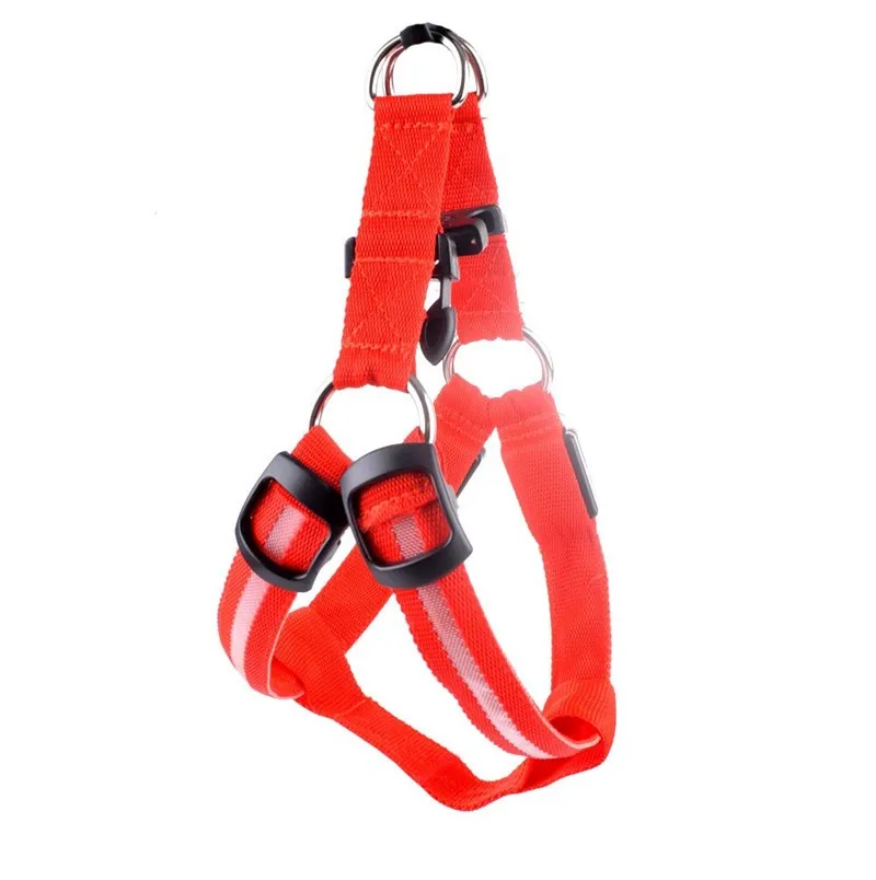 

FE19 free shipping USB rechargerable pet dog harness LED light pet belt luminous dog harness for medium large dogs