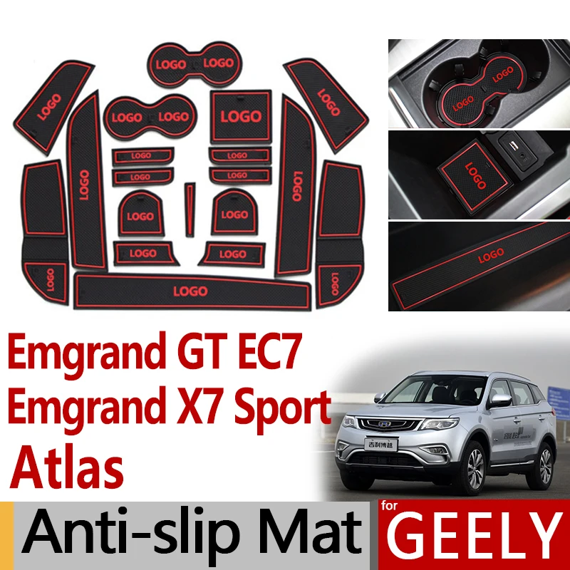 Противоскользящий резиновый коврик для чашки Geely Emgrand 7 EC7 GT GC9 GS X7 Atlas Sport NL3 NL 3