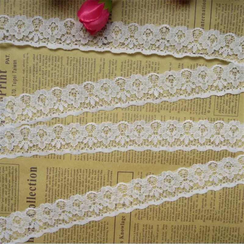 10 Yards White Vintage Embroidered Lace Trim Ribbon Applique DIY Sewing Crochet Craft Fabric Wedding Dress Clothes | Дом и сад