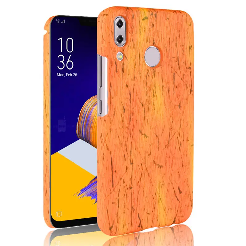 

SuliCase Leather Case for Asus Zenfone 5 ZE620KL Wood Grain Phone Case Cover for Asus Zenfone 5 ZE620KL 6.2" Hard PC Frame Cover