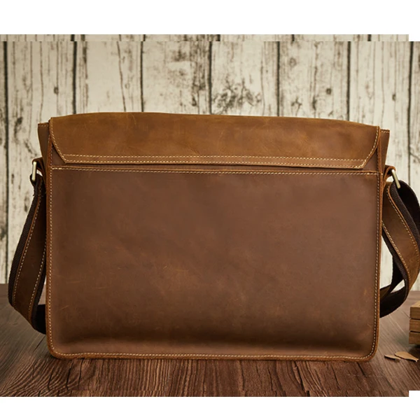 men's Genuine Leather Vintage black brown Shoulder Messenger Bag male Casual Small Crossbody Flap hangbag man Bags | Багаж и сумки